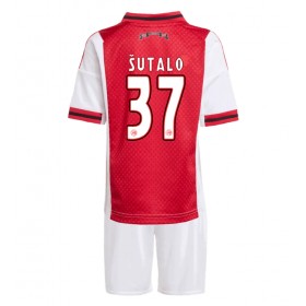 Ajax Josip Sutalo #37 Hemmakläder Barn 2025-26 Kortärmad (+ Korta byxor)